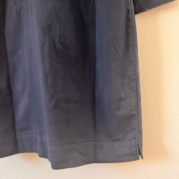 J. Jill Blue Utilitarian Frock Collared Shirt Shift MIDI Dress Size Small - Picture 10 of 15